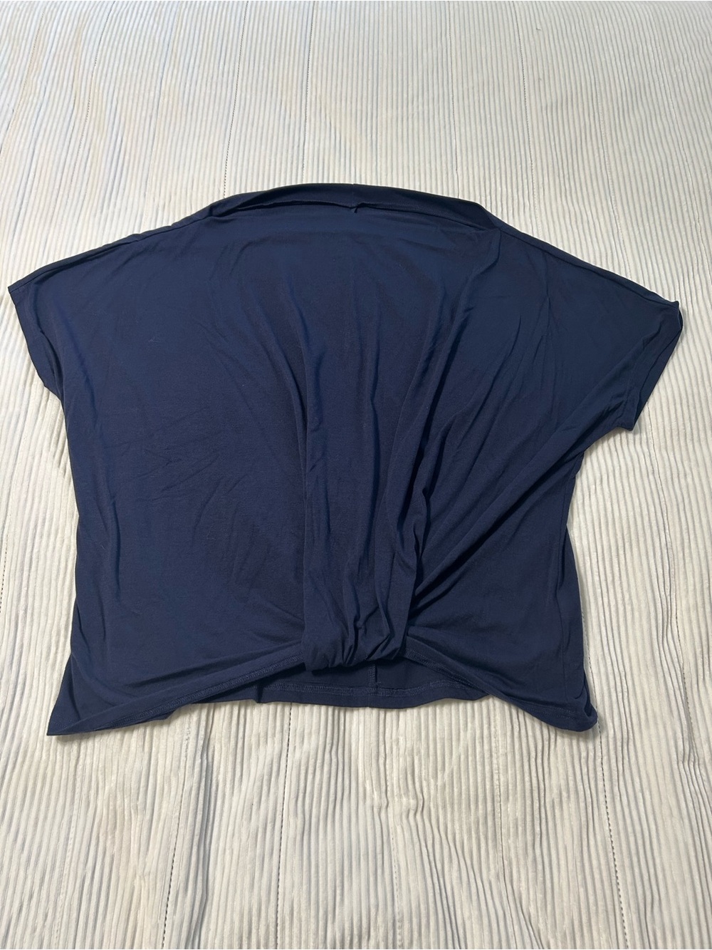 Navy Stretch Tee Top - Size L